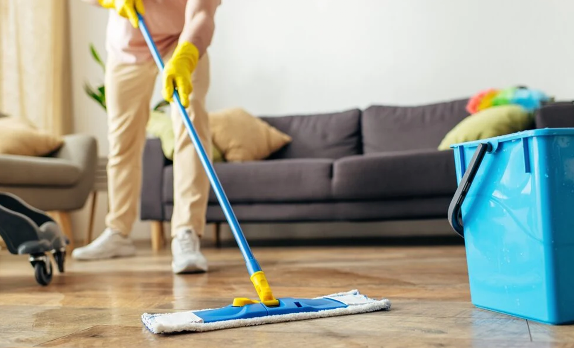 Detailed home cleaning with fresh finishing touches